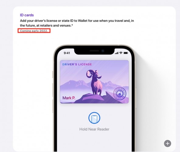 ID cards rollout date on iOS 15 homepage