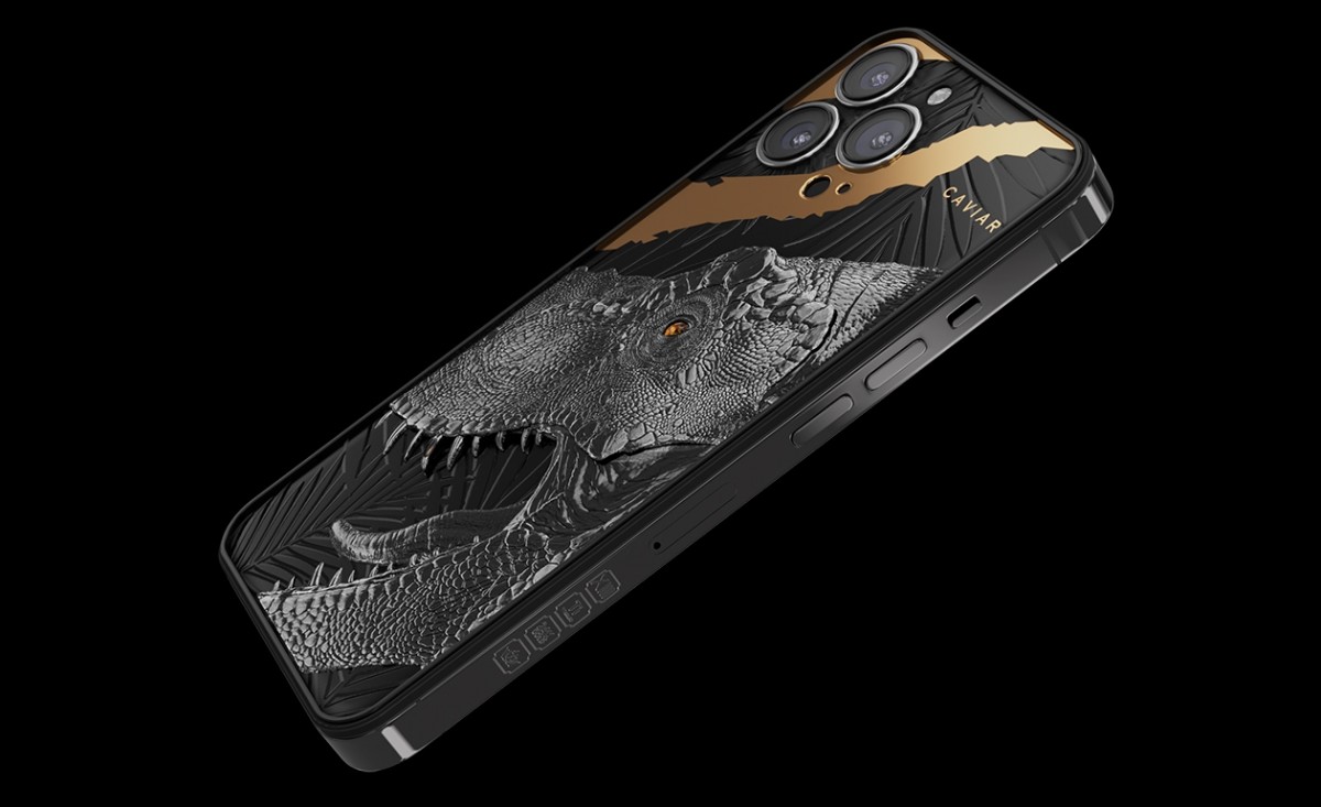 Caviar is now offering iPhone 13 Pro with a T-Rex tooth fragment on the back