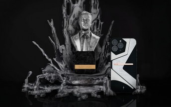 Caviar makes a custom iPhone and an Elon Musk bust out of a melted down Tesla Model 3