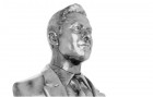The bust of Elon Musk was made out of the body panels of a Tesla Model 3