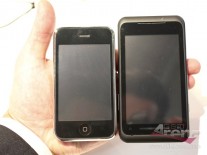 Toshiba TG01 next to an iPhone 3G
