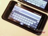 The larger screen made for a larger virtual QWERTY keyboard