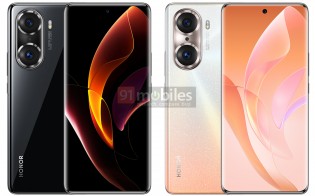Honor 60 Pro renders: Bright Black and Juliet