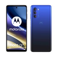 Moto G51 in Indigo Blue and Bright Silver