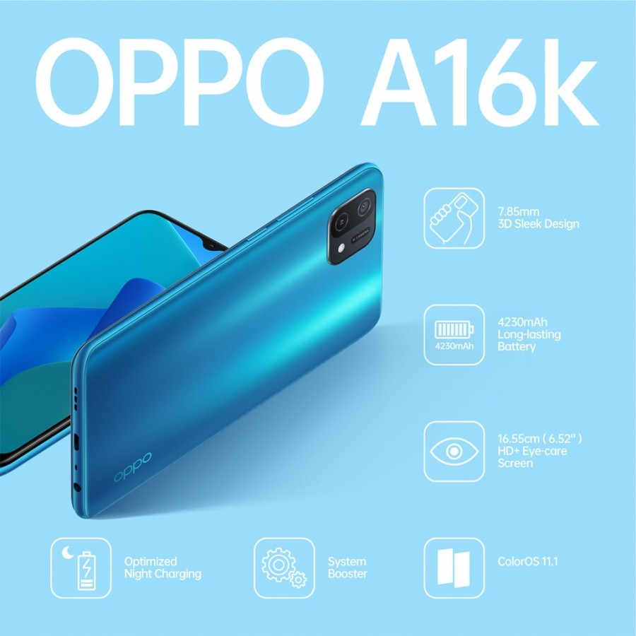 The Oppo A16K is a toned-down Oppo A16, now available in the Philippines -  GSMArena.com news