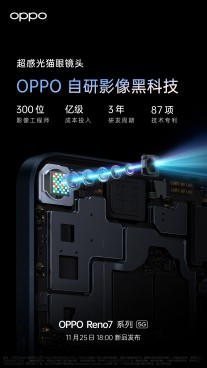 Oppo Reno7 and Reno7 Pro will be the first smartphones to feature Sony IMX709 sensor