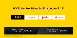 The Poco M4 Pro 5G will be available globally from 11.11 at a regular price of €230