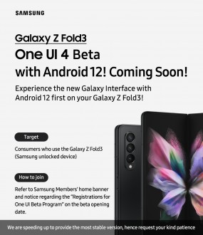 Samsung Galaxy Z Fold3 and Z Flip3 units in the US can now join the One UI 4 beta program