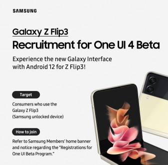 Samsung Galaxy Z Fold3 and Z Flip3 units in the US can now join the One UI 4 beta program