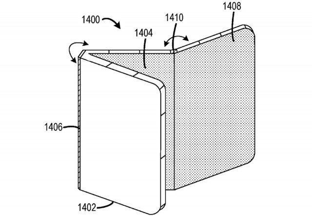 Microsoft « appareil à plusieurs panneaux » (image : USPTO)