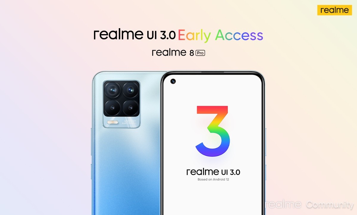 Realme 8 Pro nhận bản beta truy cập sớm Realme UI 3.0 dựa trên Android 12