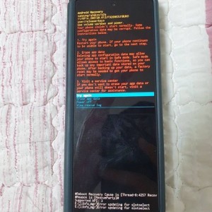 Samsung Galaxy Z Fold3 that went into recovery mode after trying to install the One UI 4.0 update