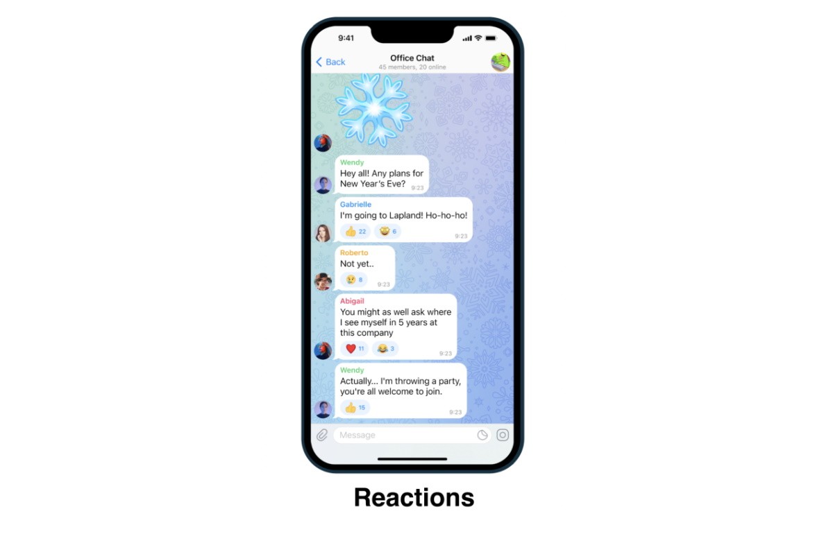 Telegram agrega reacciones, spoilers y traducción de mensajes