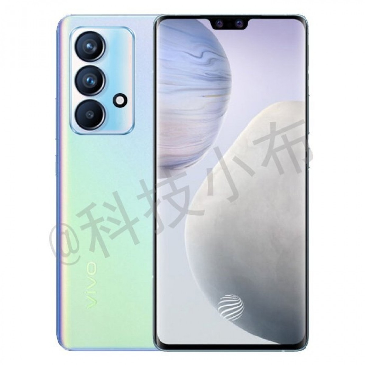 Kết xuất vivo S12 Pro cho thấy một đảo camera được sắp xếp hợp lý