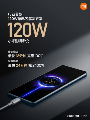 120W wired charging and Xiaomi self-developed P1 charging chip (images: Xiaomi)