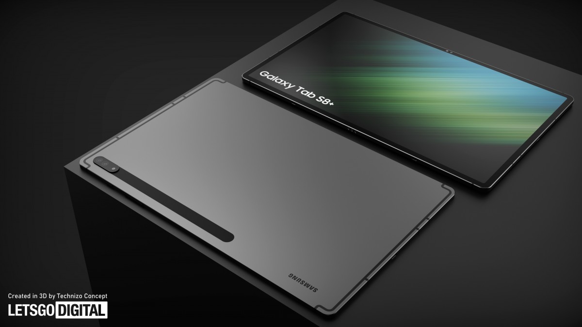 Des rendus détaillés du Samsung Galaxy Tab S8+ émergent 