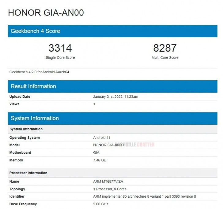 Honor 60 SE appears on Geekbench with Dimensity 900 SoC