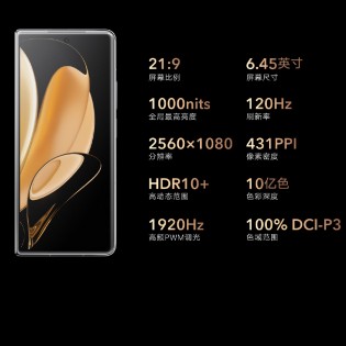 Honor Magic V cover screen dimensions and specs