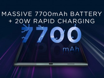 Motorola Tab G70: 7,700 mAh battery with 20W fast charging