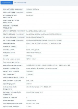 OnePlus 10 Pro’s specs detailed by TENAA