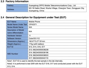 FCC ID on X: GuangDong Oppo Mobile Telecommunications Corp., Ltd. Mobile  Phone A001OP (R9C-A001OP)    / X