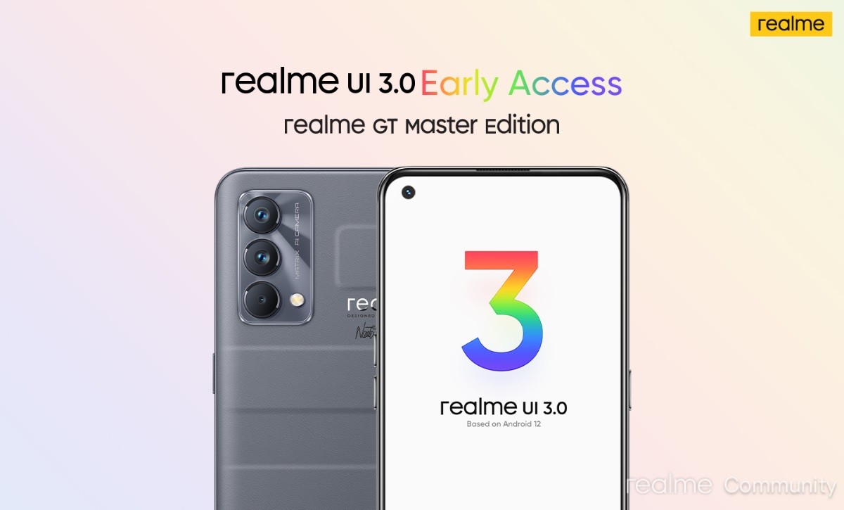 Realme GT Master Edition obtient la version bêta d'accès anticipé de Realme UI 3.0 basée sur Android 12