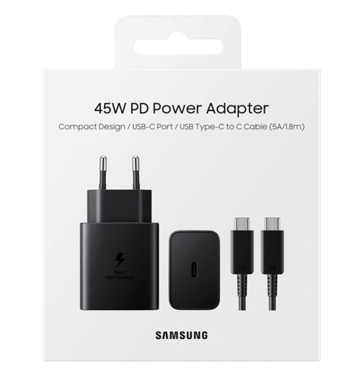 Cargador Samsung USB C de 45 W, carga súper rápida para Samsung Galaxy S24,  S24 Ultra