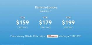 Redmi Note 11 and 11S early bird deals, exclusive to AliExpress (January 28-29)