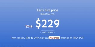 Redmi Note 11 and 11S early bird deals, exclusive to AliExpress (January 28-29)