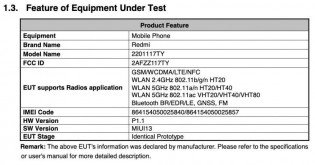 Screenshots from the FCC listing