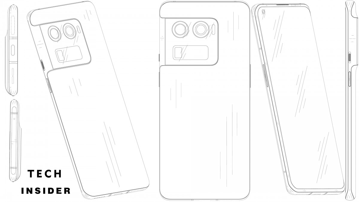 OnePlus 10 Ultra com lente periscópio manchada em desenhos de patentes