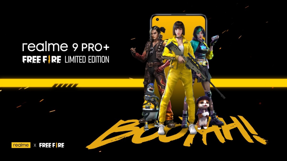 Leaked image reveals the design of Free Fire Edition of Realme 9 Pro+