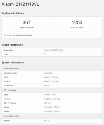 Redmi 10 (2022) surfaces on Geekbench with the same chipset as its predecessor