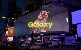 Samsung Galaxy S22 series 3D billboard ad depicts larger than life tiger
