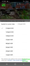 Tampilkan kecepatan refresh setelah bingkai video saat streaming - kecepatan refresh paling jelas Samsung Galaxy S22 + S22 Ultra