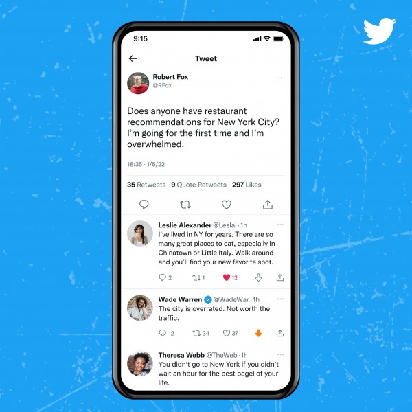 Twitter expands reply downvote test to global audience