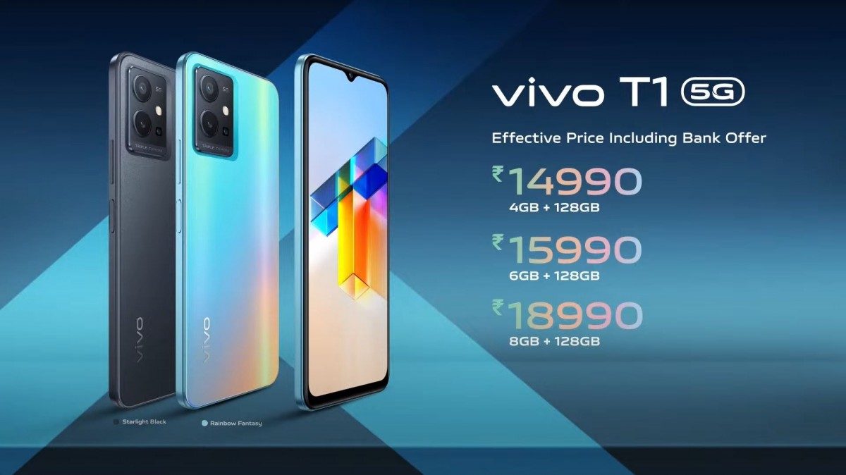 vivo T1 5G goes official with 120Hz LCD and SD 695 