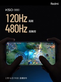 Especificaciones de la pantalla Redmi K50 Gaming Edition