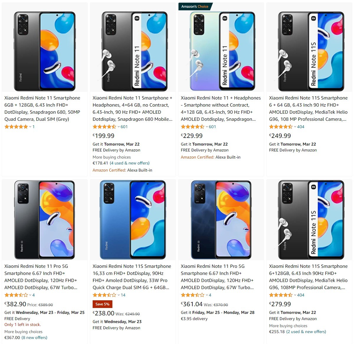 Trying to buy a Redmi Note 11 from Amazon - choose wisely