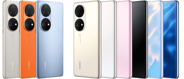 Huawei P50 Pro in all its colors (three new ones on the left)