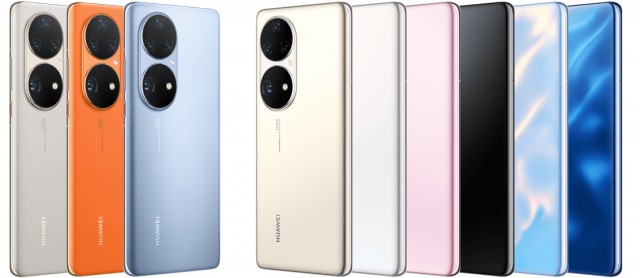 Huawei P50 Pro en todos sus colores (tres nuevos colores a la izquierda)