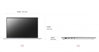 LG Gram dimensions: 16\