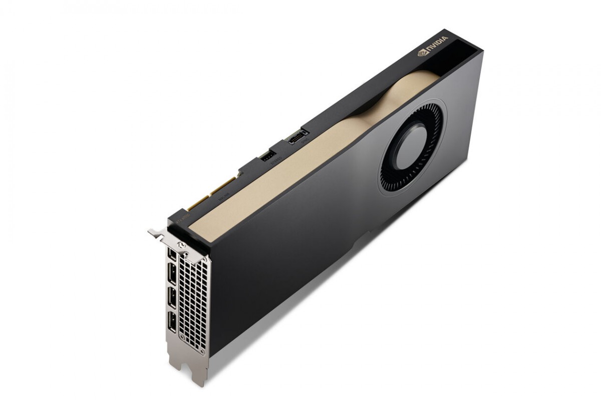 Nvidia RTX A5500 workstation GPU based on the Ampere architecture with 24 GB of ECC GDDR6 VRAM
