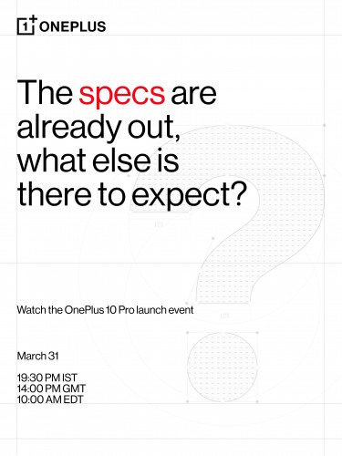 OnePlus 10 Pro global launch event poster