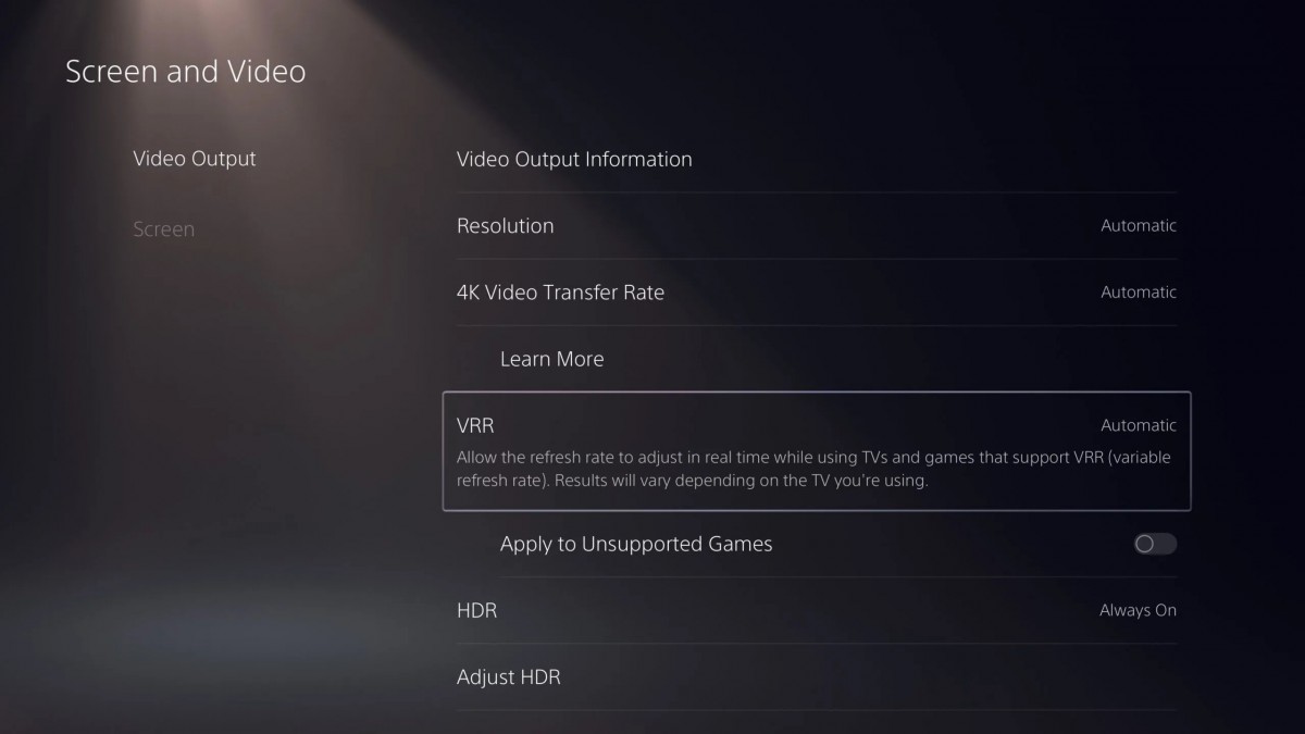 Sony is working on variable refresh rate support for the PlayStation 5