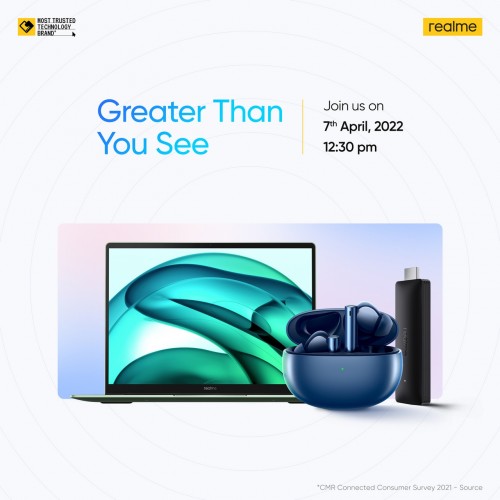 Realme Book Prime, Buds Air 3 and Smart TV Stick to launch in India on April 7