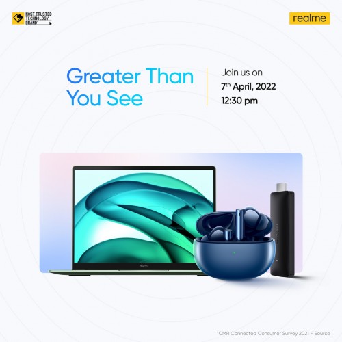 Realme Book Prime, Buds Air 3, and Smart TV Stick launching in India on April 7