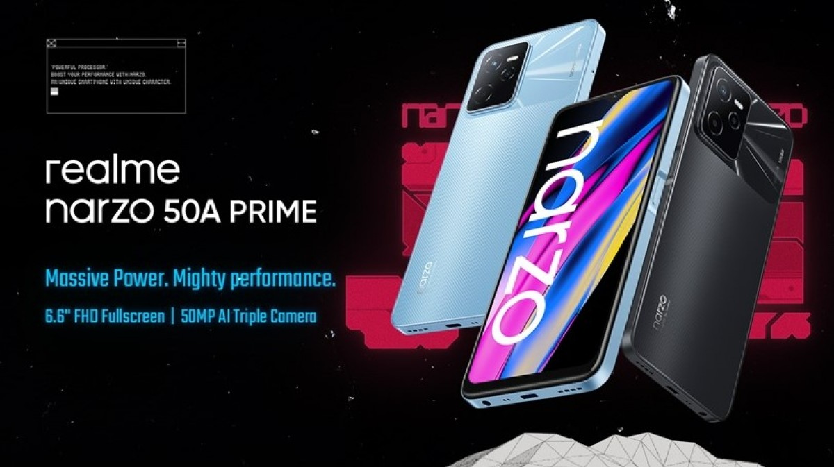 Realme Narzo 50A Prime sẽ ra mắt vào ngày 22 tháng 3, thiết kế và thông số kỹ thuật chính được tiết lộ