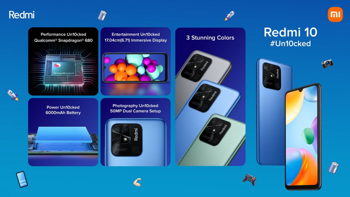 Xiaomi lanza en India el nuevo Redmi 10 con SD 680 y batería de 6.000 mAh