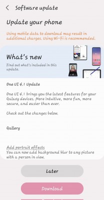 One UI 4.1 update for the Samsung Galaxy Note10+ 5G